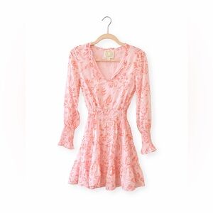 Sail to Sable Pink Floral Mini Dress | Size XS | Like New